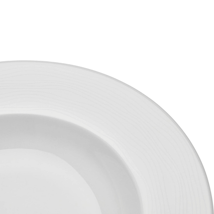 Genevi√®ve Lethu Dinnerware 22.5cm Porcelain Pasta Bowls, Set of 2, White-5054903802280-Bargainia.com