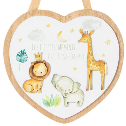 Little Moments Nursery "It's The Little Moments" Jungle Themed Wall Hanging Plaque-5010792492841-Bargainia.com