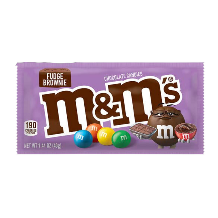 M&M Single Fudge Brownie Chocolate 1.41oz, Food stocks