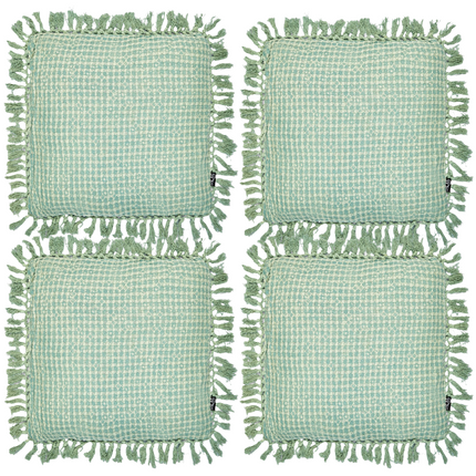 Neo Mint Tassel Decorative Throw Cushion - 45 x 45cm-Bargainia.com