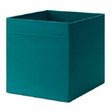 Foldable Material Storage Box - 33 x 38 x 33cm-Ikea Drona - Teal 60339729179159-Bargainia.com