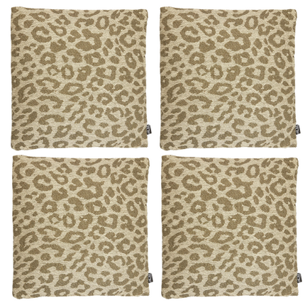 Mayfly Green Leopard Print Decorative Throw Cushion - 45 x 45cm-Bargainia.com