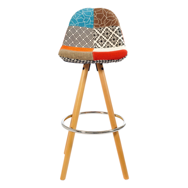 Barcelona Bar Stools - Multicoloured Patchwork Clearance Single