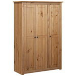 3 - Door Wardrobe 118x50x171.5 cm Pine Panama Range - Bargainia.com - 