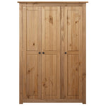 3 - Door Wardrobe 118x50x171.5 cm Pine Panama Range - Bargainia.com - 