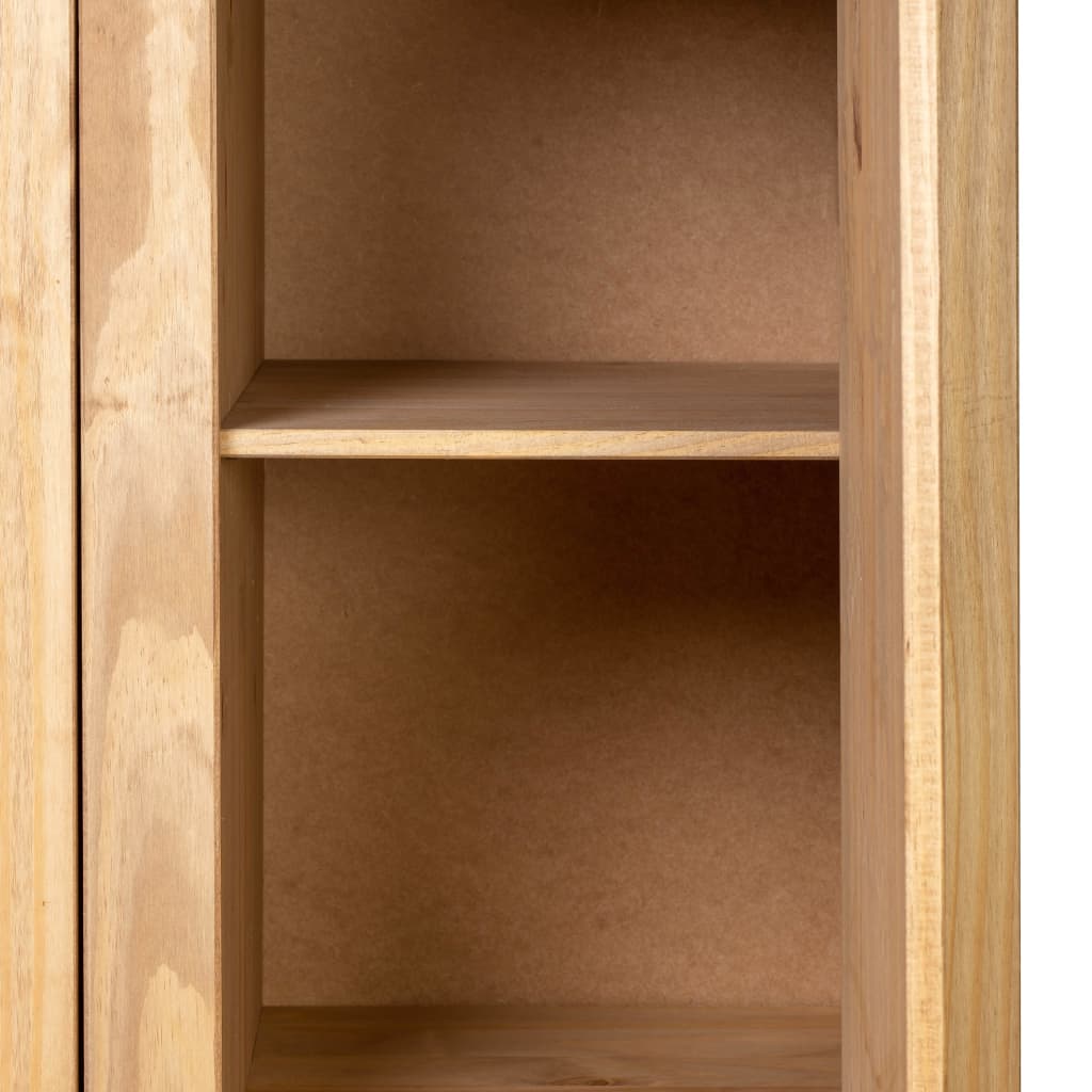 3 - Door Wardrobe 118x50x171.5 cm Pine Panama Range - Bargainia.com - 