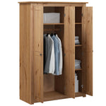 3 - Door Wardrobe 118x50x171.5 cm Pine Panama Range - Bargainia.com - 
