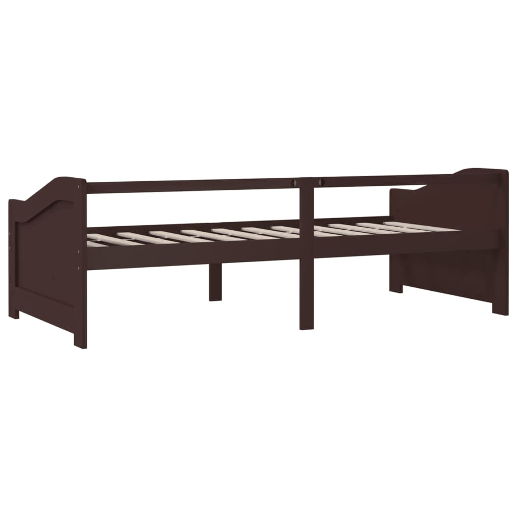 3 - Seater Day Bed without Mattress Dark Brown 90x200cm - Bargainia.com - 