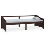 3 - Seater Day Bed without Mattress Dark Brown 90x200cm - Bargainia.com - 