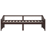 3 - Seater Day Bed without Mattress Dark Brown 90x200cm - Bargainia.com - 