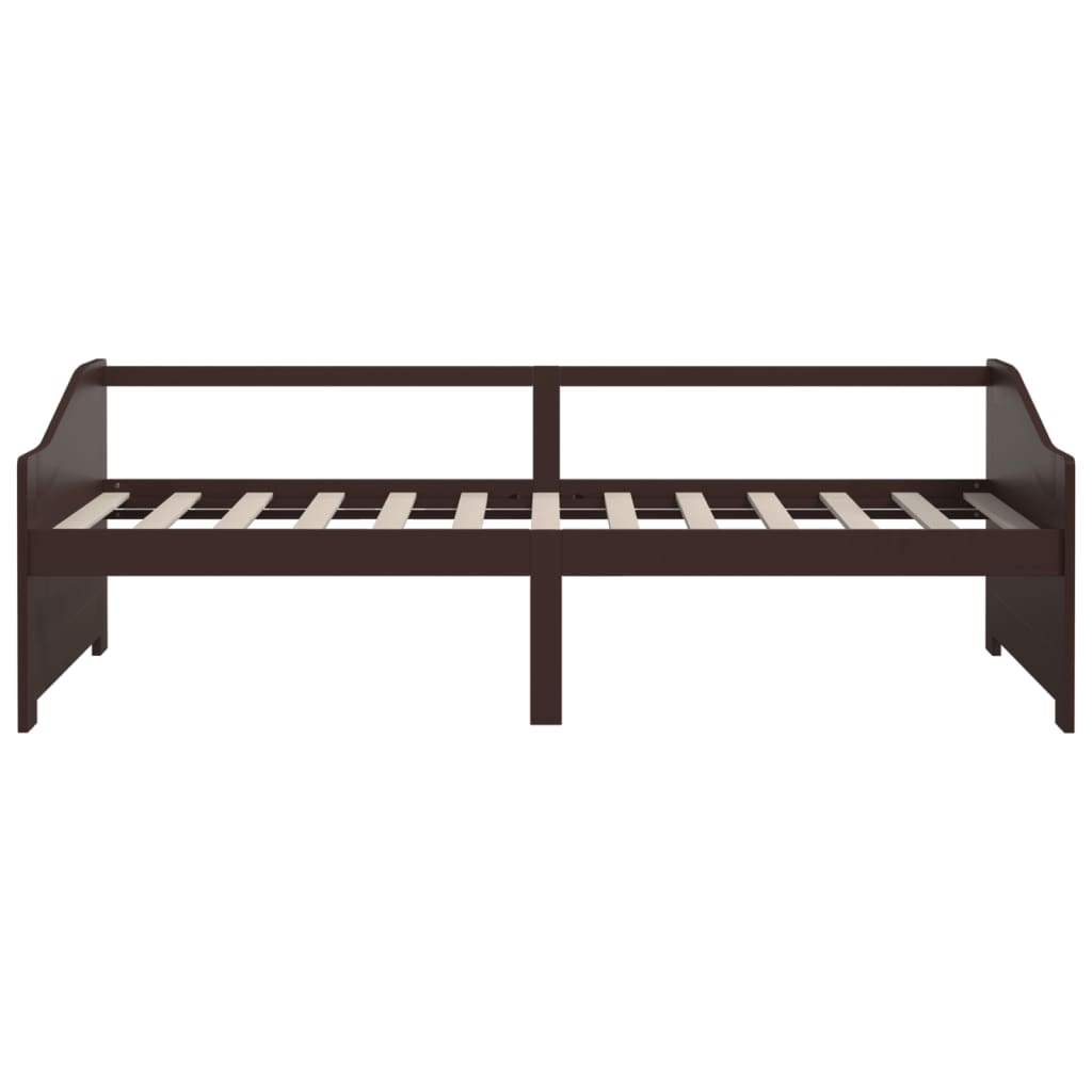 3 - Seater Day Bed without Mattress Dark Brown 90x200cm - Bargainia.com - 