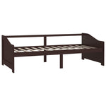 3 - Seater Day Bed without Mattress Dark Brown 90x200cm - Bargainia.com - 