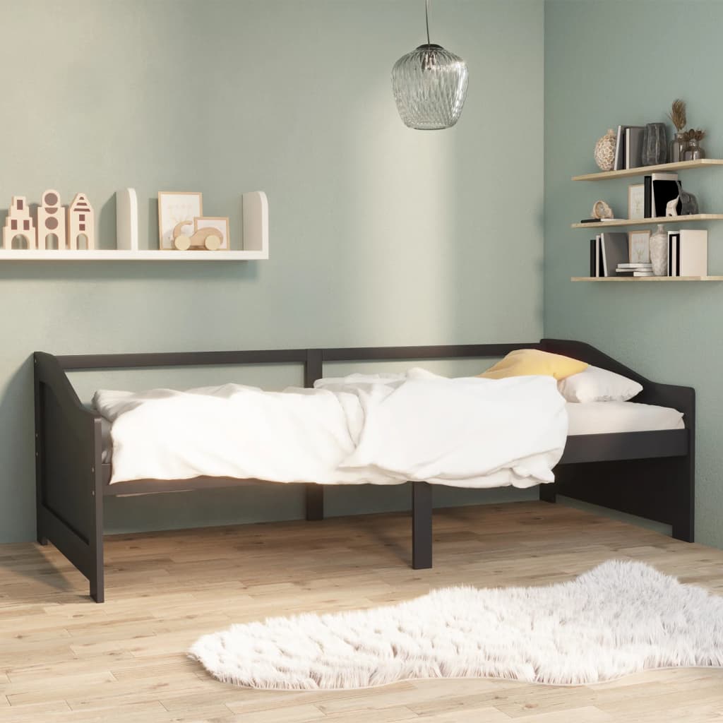3 - Seater Day Bed without Mattress Dark Grey 90x200cm - Bargainia.com - 