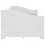 3 - Seater Day Bed without Mattress White Solid Pinewood 90x200cm - Bargainia.com - 