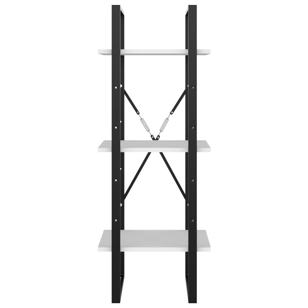 3 - Tier Book Cabinet White 40x30x105 cm Engineered Wood - Bargainia.com - 8720286567777 - 806487