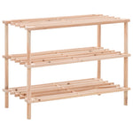 3 - Tier Shoe Rack Solid Fir Wood - Bargainia.com - 