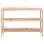 3 - Tier Shoe Rack Solid Fir Wood - Bargainia.com - 