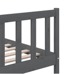 3101175 vidaXL Bed Frame without Mattress Grey Solid Wood 200x200 cm (810104+814166) - Bargainia.com - 