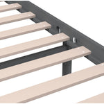 3101175 vidaXL Bed Frame without Mattress Grey Solid Wood 200x200 cm (810104+814166) - Bargainia.com - 