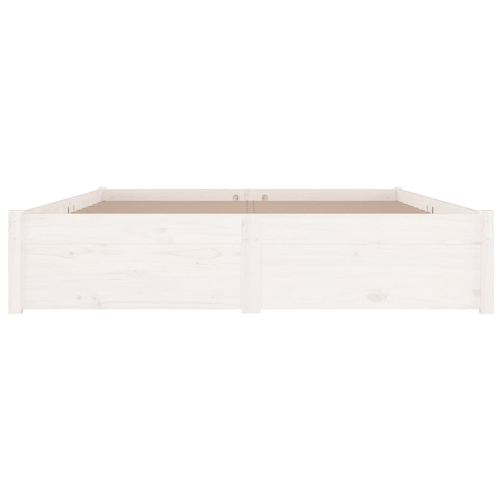 3103514 vidaXL Bed Frame without Mattress with Drawers White 140x200 cm (814950+815000) - Bargainia.com - 8720287012108 - 3103514