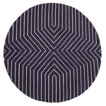 Bosie Moyo Blue And White Round Rug