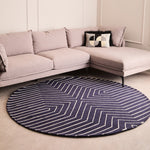 Bosie Moyo Blue And White Round Rug
