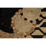 Bosie Demir Small Round Natural and Black Jute Rug