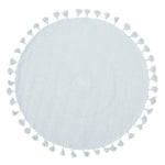 Kids Blue Round Rug with Tassels