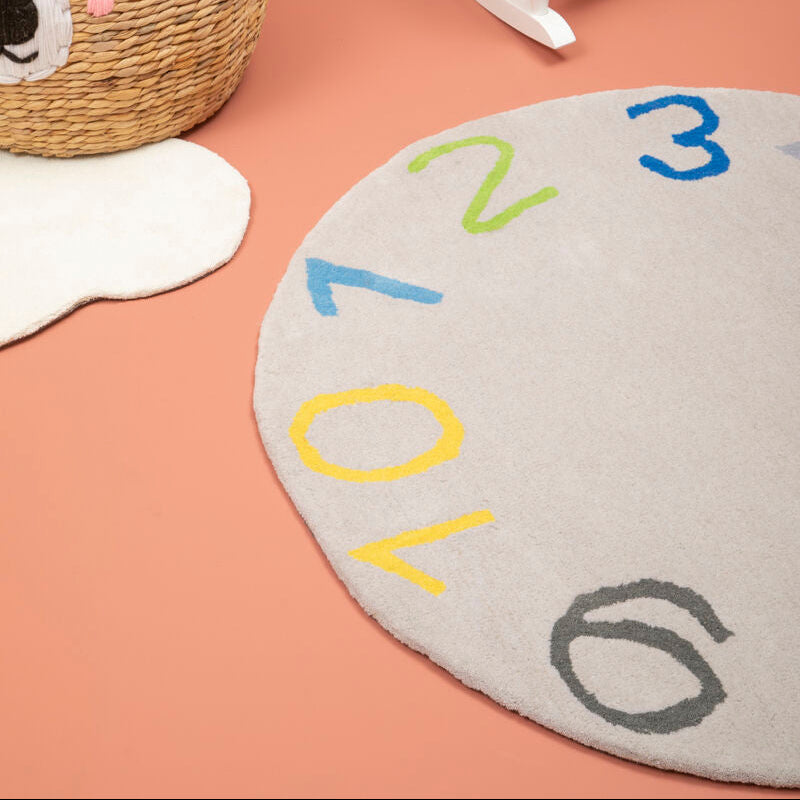 Kids Round Number Rug