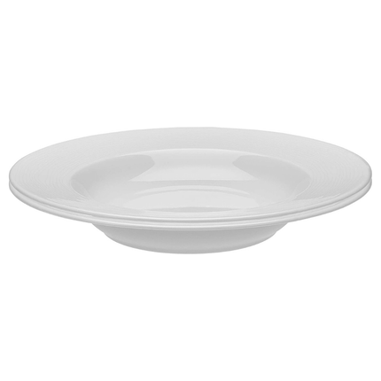 Geneviève Lethu Dinnerware 22.5cm Porcelain Pasta Bowls, Set of 2, White-5054903802280-Bargainia.com