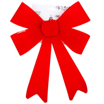 Christmas Bow Red Velvet 28cm