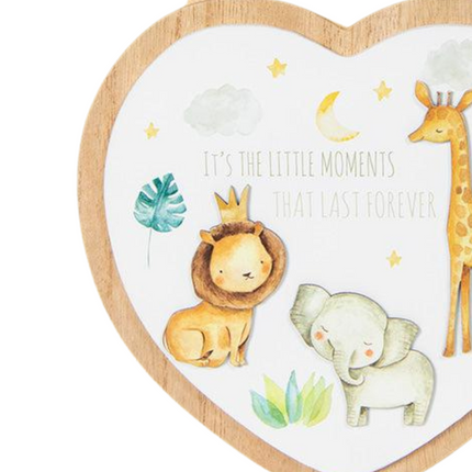 Little Moments Nursery "It's The Little Moments" Jungle Themed Wall Hanging Plaque-5010792492841-Bargainia.com