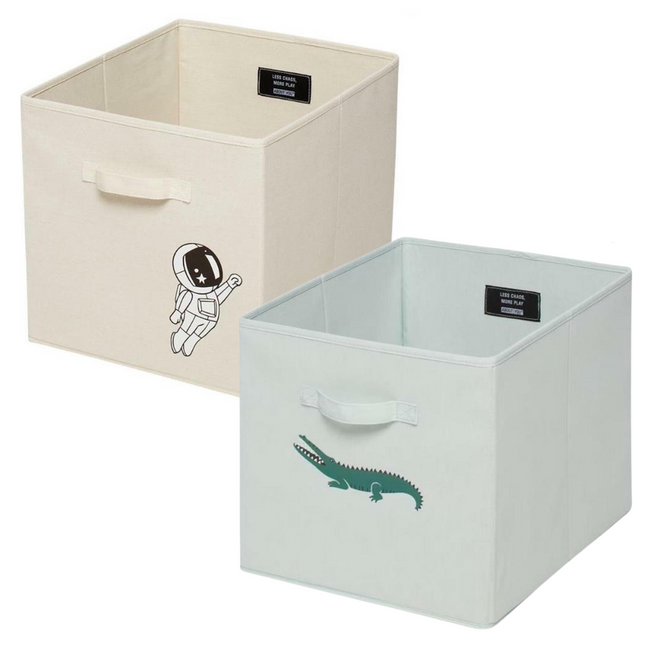 Foldable Material Children's Storage Box - 33 x 38 x 33cm-Bargainia.com