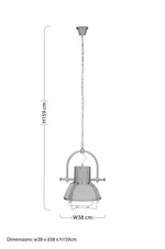 Industrial Revolution Chrome Pendant Light