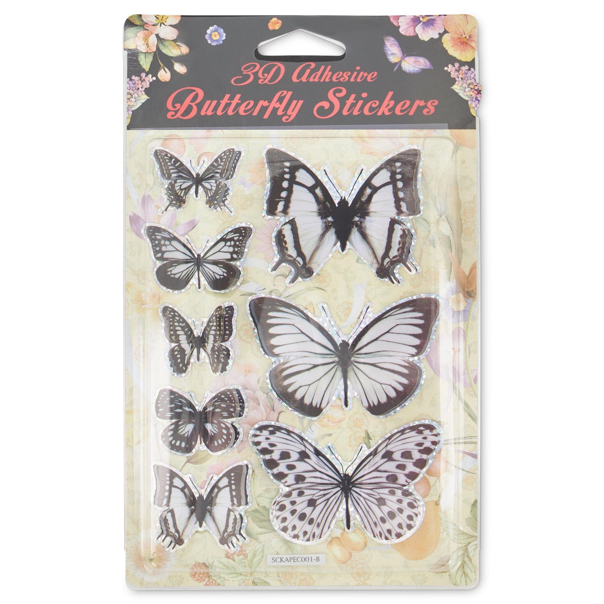 3D Butterfly Stickers - Assorted Colours - Bargainia.com - 5033849025618 - TY34715339