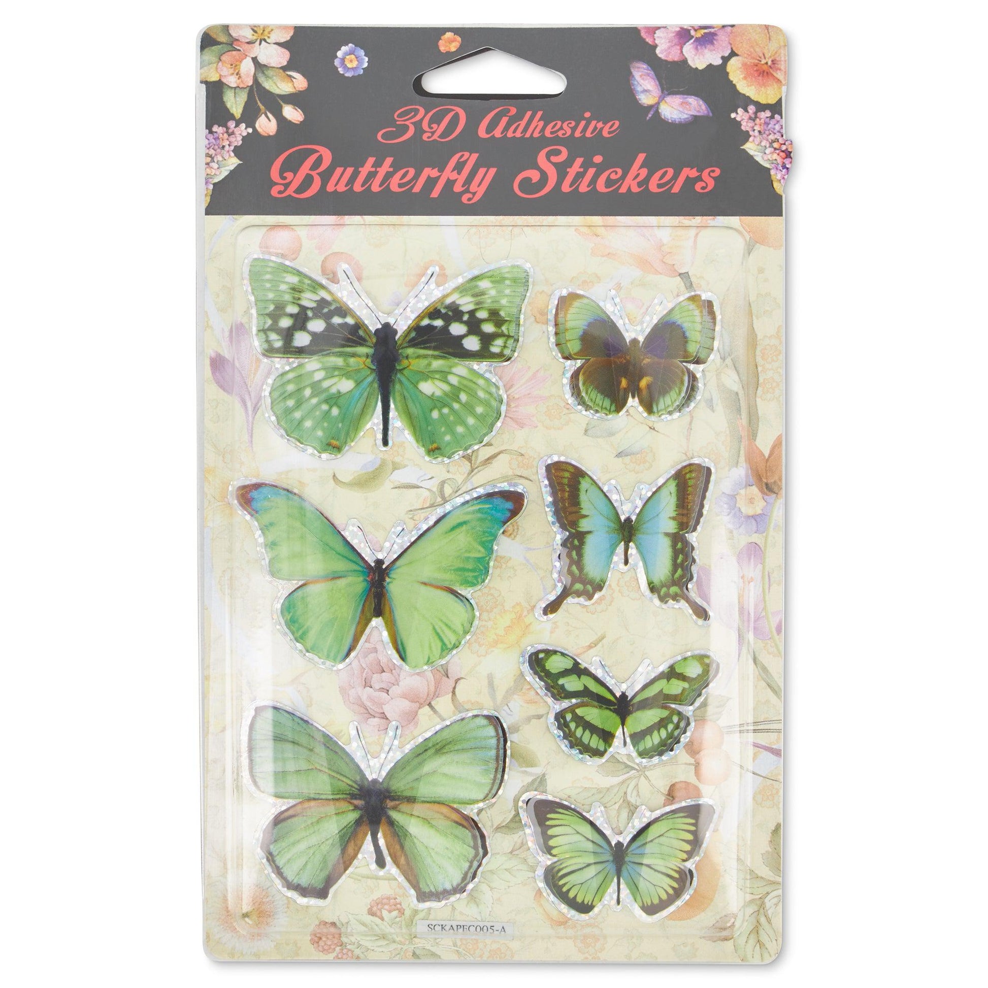 3D Butterfly Stickers - Assorted Colours - Bargainia.com - 5033849025618 - TY34715339