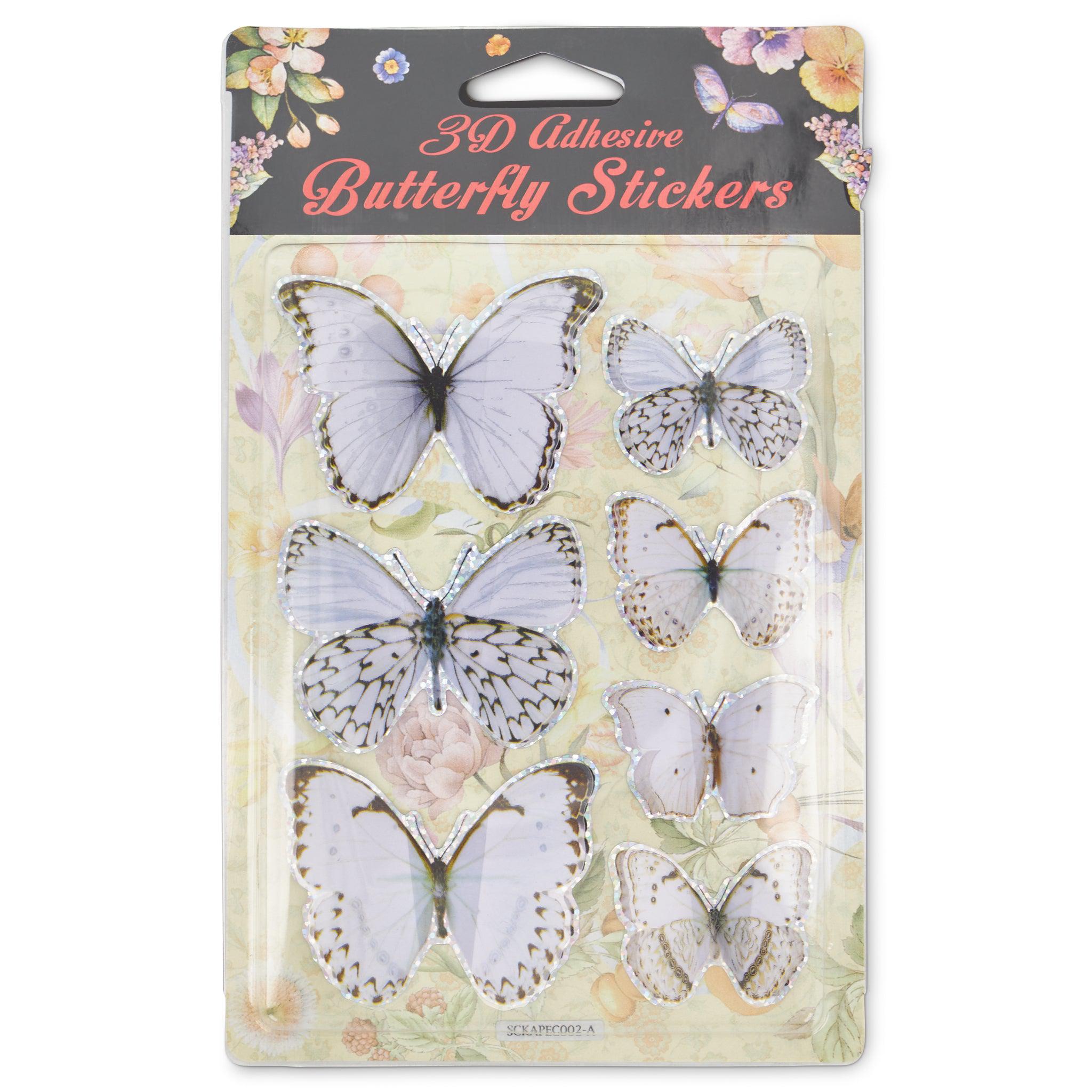 3D Butterfly Stickers - Assorted Colours - Bargainia.com - 5033849025618 - TY34715339