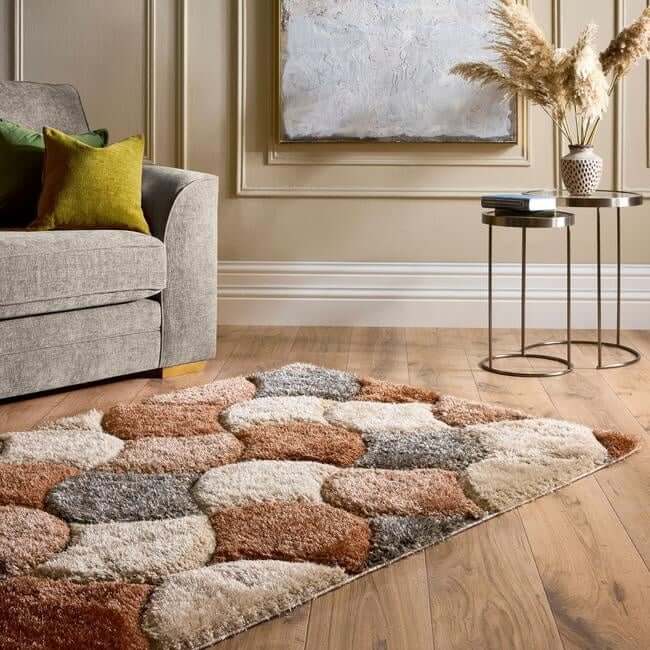 3D Carved Rug Geometric Design - Bargainia.com - 5026134637078 - 3DSCLP_TERRAC_80X150