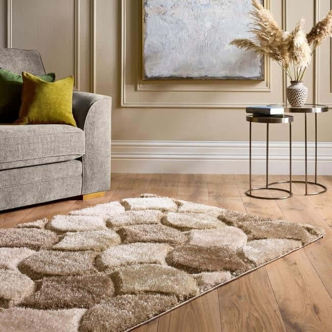 3D Carved Rug Geometric Design - Bargainia.com - 5026134637108 - 3DSCLP_NEUTRL_80X150