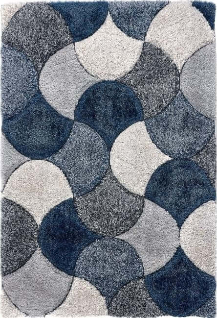 3D Carved Rug Geometric Design - Bargainia.com - 5026134637139 - 3DSCLP_NAVYXX_80X150