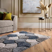 3D Carved Rug Geometric Design - Bargainia.com - 5026134637139 - 3DSCLP_NAVYXX_80X150