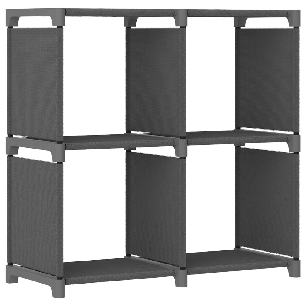 4 - Cube Display Shelf Grey 69x30x72.5 cm Fabric - Bargainia.com - 