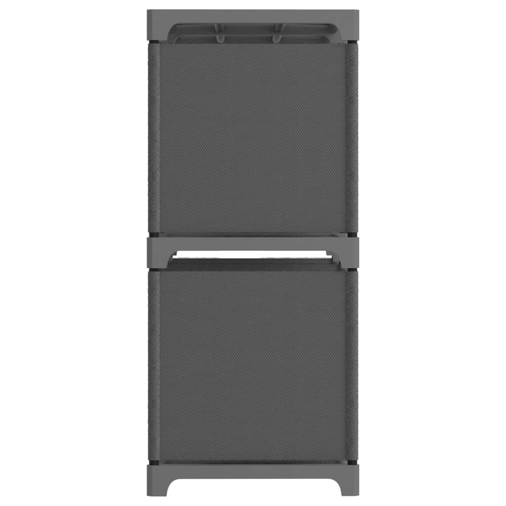 4 - Cube Display Shelf Grey 69x30x72.5 cm Fabric - Bargainia.com - 
