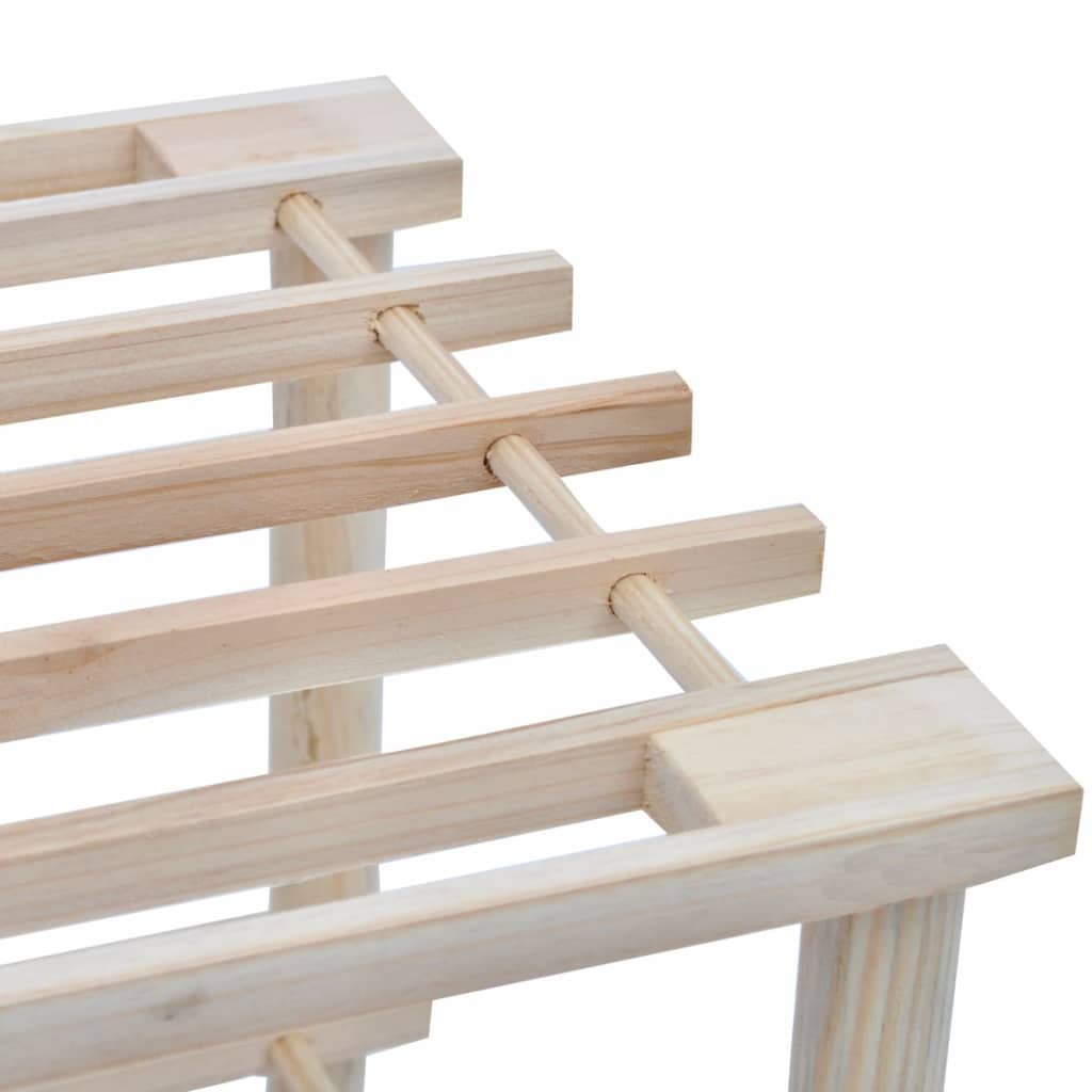 4 - Tier Shoe Racks 2 pcs Solid Fir Wood - Bargainia.com - 
