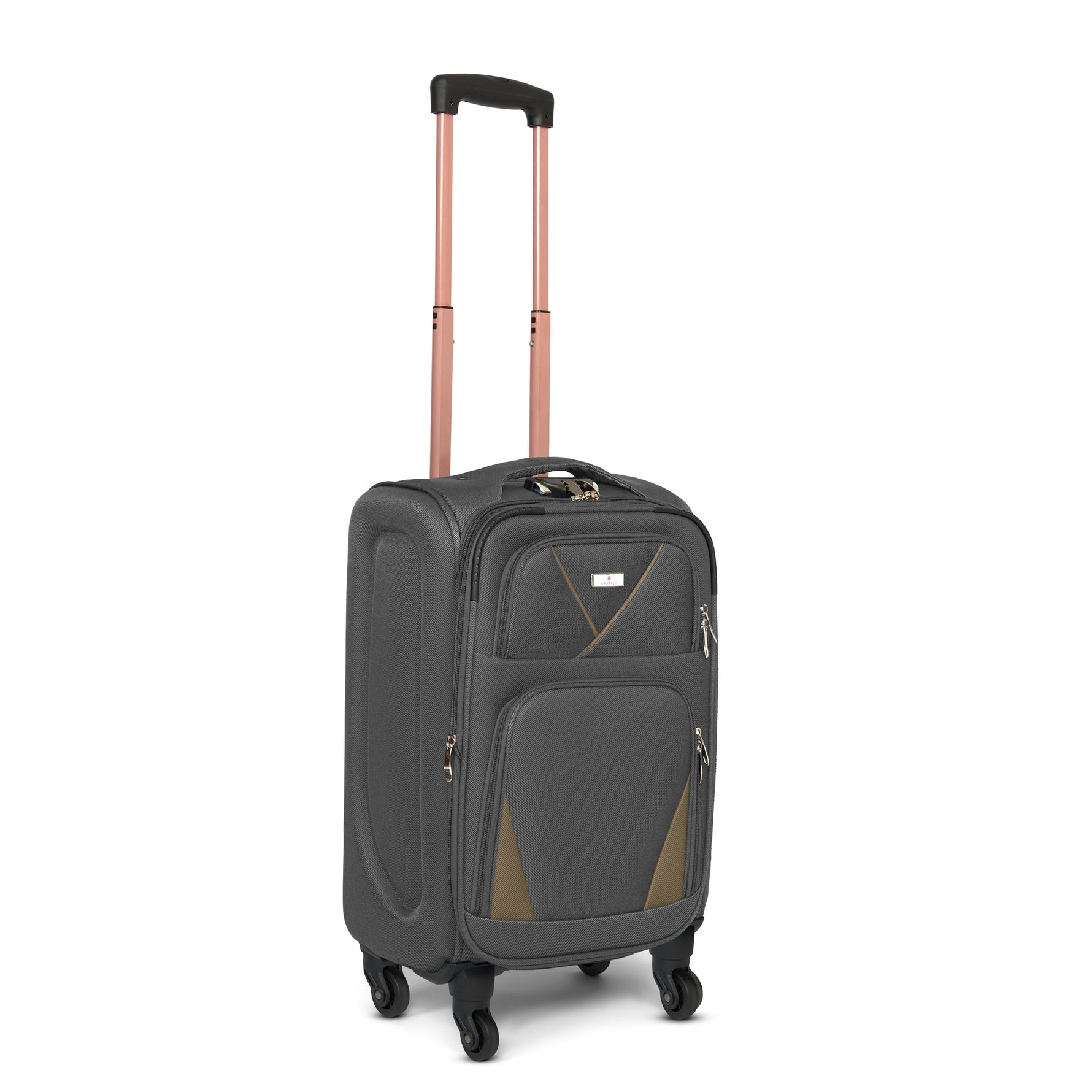 4 - Wheel Suitcase Set Soft Shell Luggage, Set of 4 L,M,S,Cabin - Assorted Colours - Bargainia.com - 