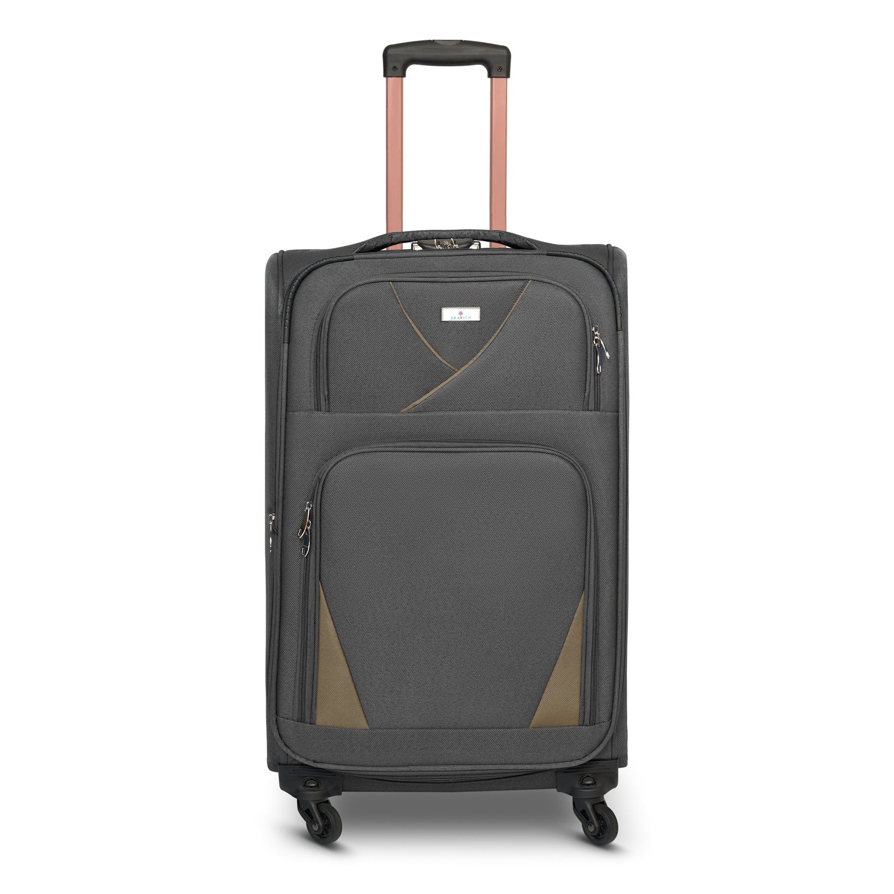 4 - Wheel Suitcase Set Soft Shell Luggage, Set of 4 L,M,S,Cabin - Assorted Colours - Bargainia.com - 