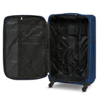 4 - Wheel Suitcase Set Soft Shell Luggage, Set of 4 L,M,S,Cabin - Assorted Colours - Bargainia.com - 