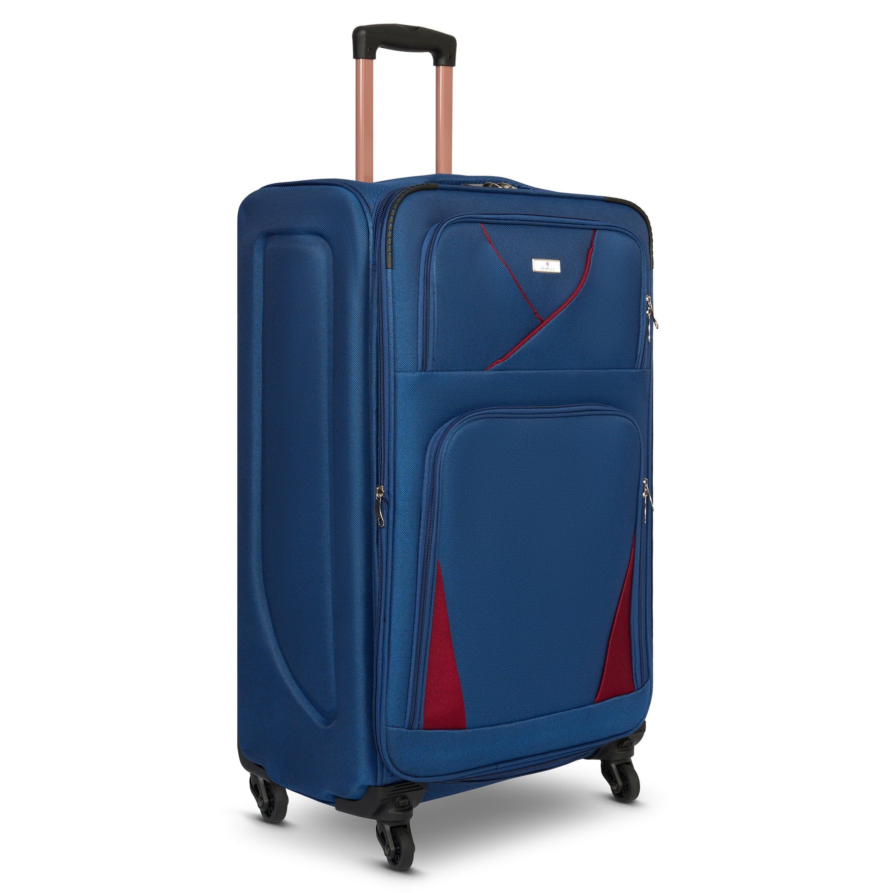 4 - Wheel Suitcase Set Soft Shell Luggage, Set of 4 L,M,S,Cabin - Assorted Colours - Bargainia.com - 