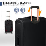 4 - Wheel Suitcase Set Soft Shell Luggage, Set of 4 L,M,S,Cabin - Assorted Colours - Bargainia.com - 