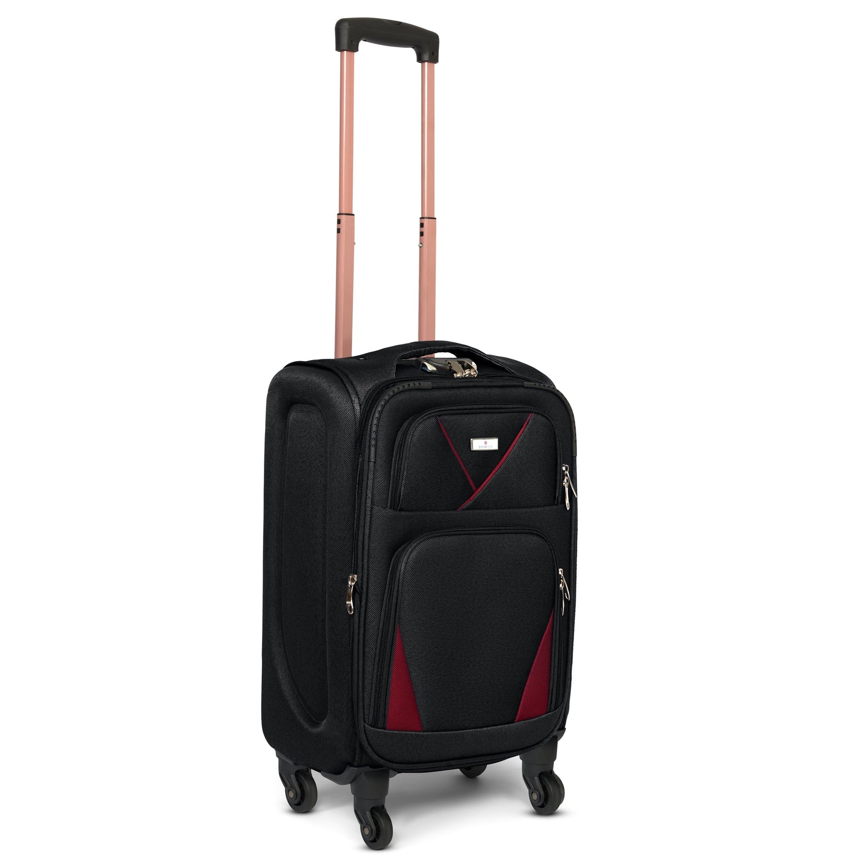 4 - Wheel Suitcase Set Soft Shell Luggage, Set of 4 L,M,S,Cabin - Assorted Colours - Bargainia.com - 